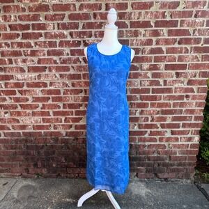 Vintage 90s Kari‎ New York Tropical Floral Print Maxi Dress Women's Size 10P